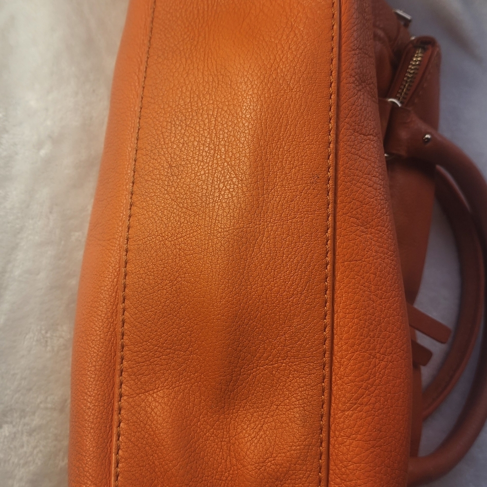 Kate Spade Cobble Hill Small Leslie Convertible Bag GUC Pumpkin Orange - Picture 11 of 16